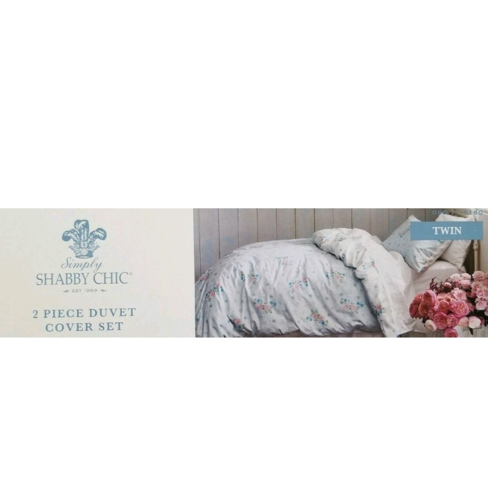 Lily Rose Duvet Cover Set Blue - Simply Shabby Chi - Picture 11 of 13